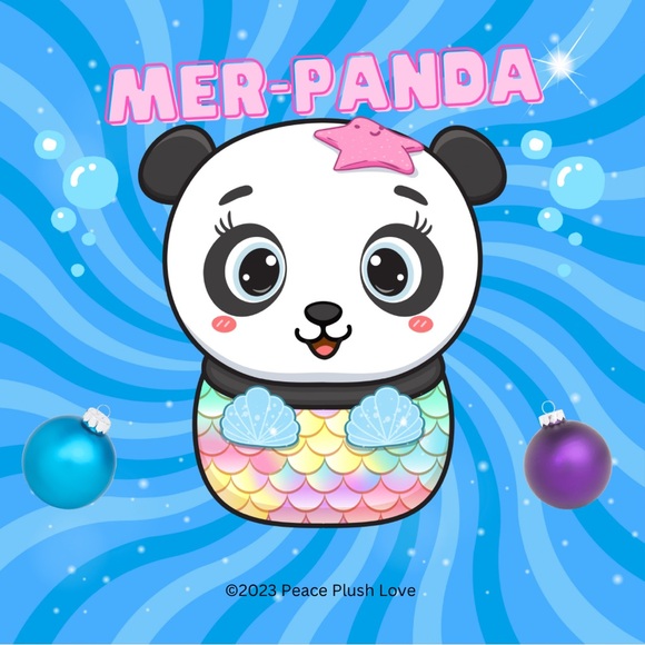 Panda mermaid plushie - Picture 2 of 3